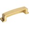 Jeffrey Alexander 96 mm Center Brushed Gold Square-to-Center Square Renzo Cabinet Cup Pull 141-96BG - alternate 8